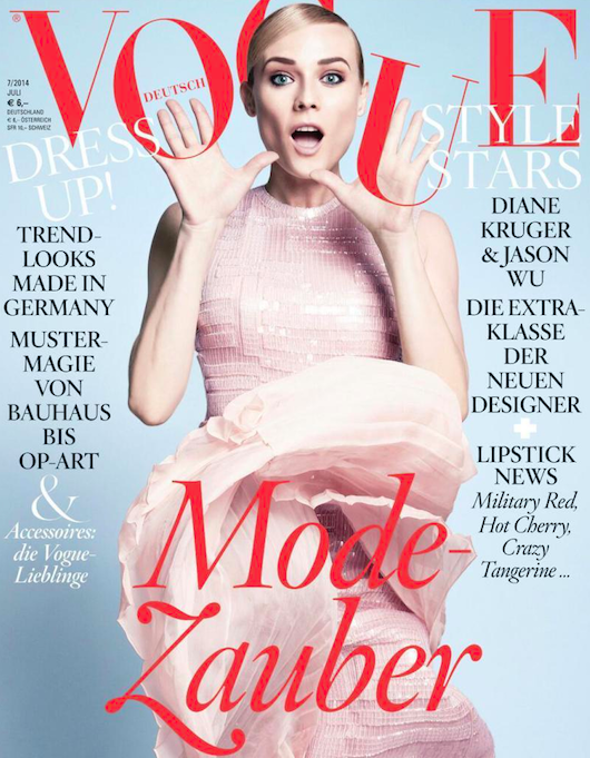 Vogue Germany July 2014：Diane Kruger by Camilla Åkrans